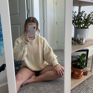 cream chunky turtleneck